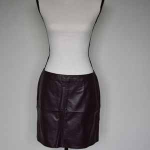faux leather skirt